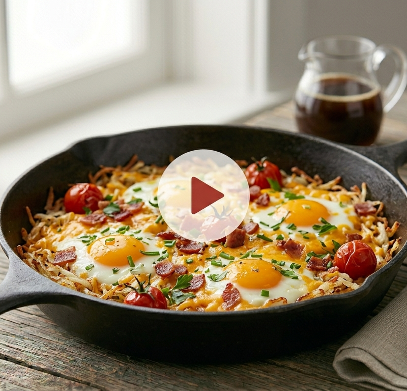 Crispy Hash Brown Breakfast Skillet in 30 Minutes