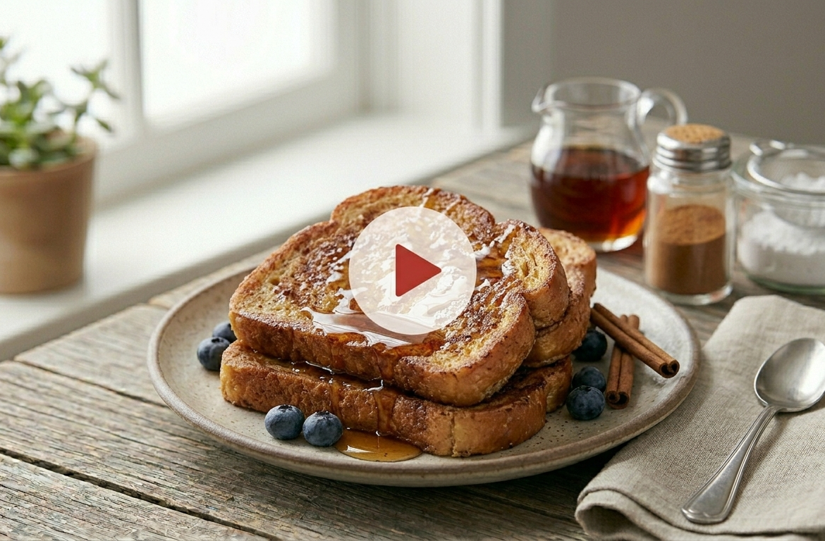 Easy French Toast Recipe with Cinnamon and Maple Syrup