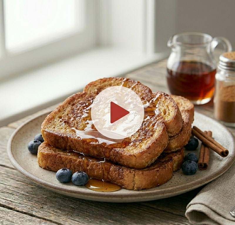 Easy French Toast Recipe with Cinnamon and Maple Syrup