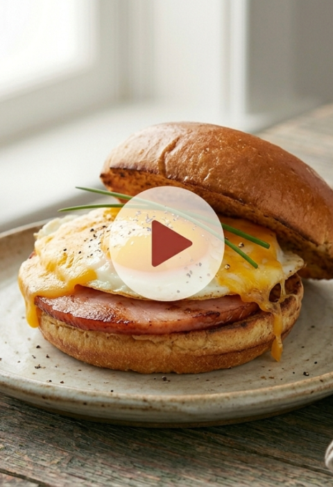 Canadian Bacon and Egg Breakfast Sandwich Recipe
