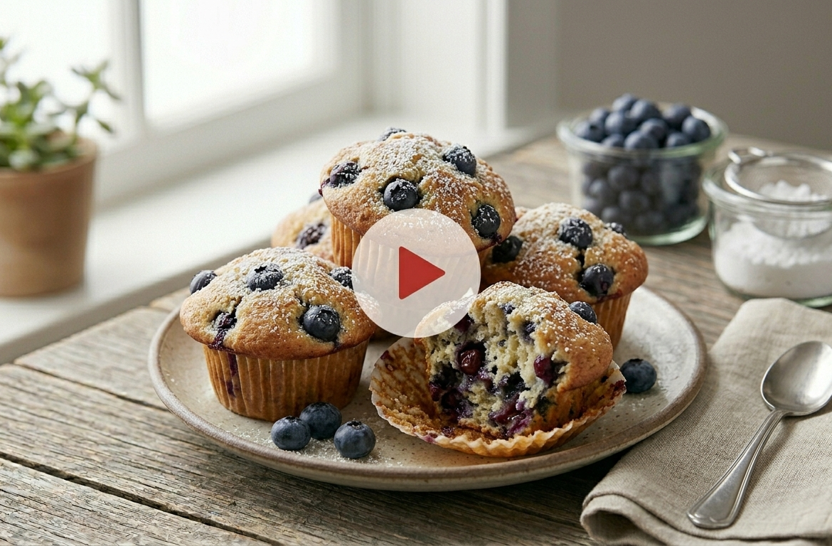 Homemade Blueberry Muffins Better Than Bakery Style