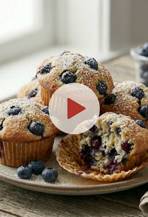 Homemade Blueberry Muffins Better Than Bakery Style