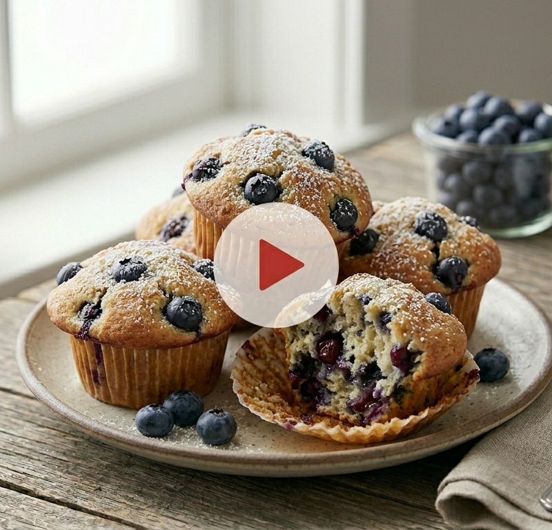 Homemade Blueberry Muffins Better Than Bakery Style